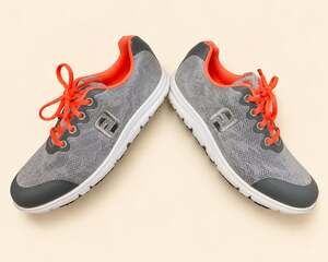FootJoy Kids Youth Golf Shoes Gray Coral Orange Retro Sport Size 2M
